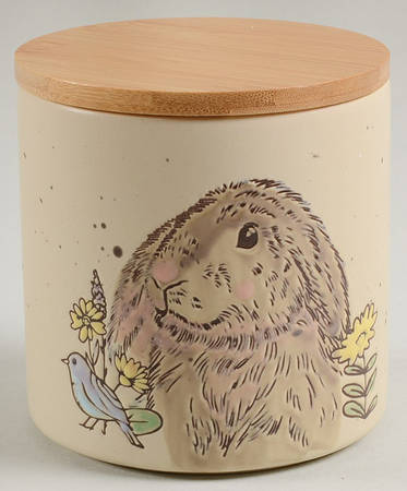Evergreen Bunny 4" Canister & Lid