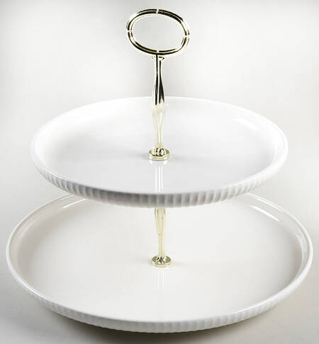 Taylor 6 5/8"-10"  2 Tiered Serving Tray (Dp, Sp) HC