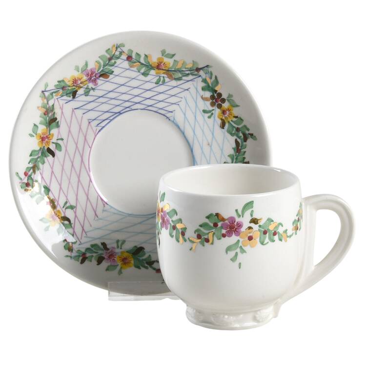 ITY459 Footed Cup & Saucer Set