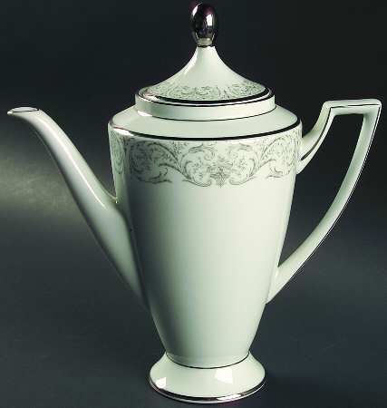 Chantilly (Platinum Trim) Coffee Pot & Lid