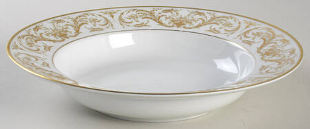 Golden Chantilly Rim Soup Bowl