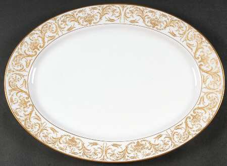 Golden Chantilly 14" Oval Serving Platter