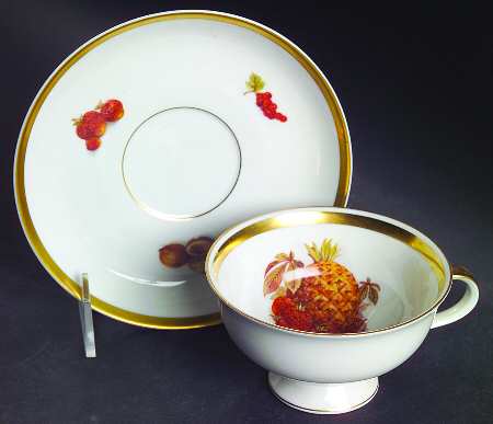 Harvest Footed Cup & Saucer Set
