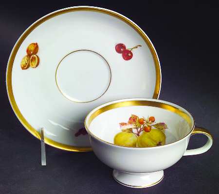 Harvest Footed Cup & Saucer Set