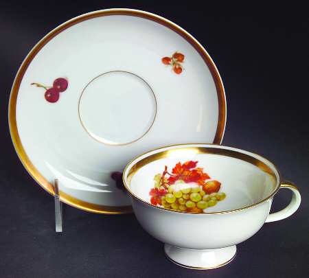 Harvest Footed Cup & Saucer Set
