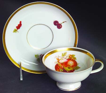 Harvest Footed Cup & Saucer Set