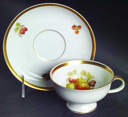 Harvest Footed Cup & Saucer Set