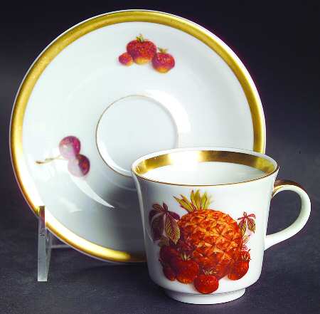 Harvest Footed Demitasse Cup & Saucer Set
