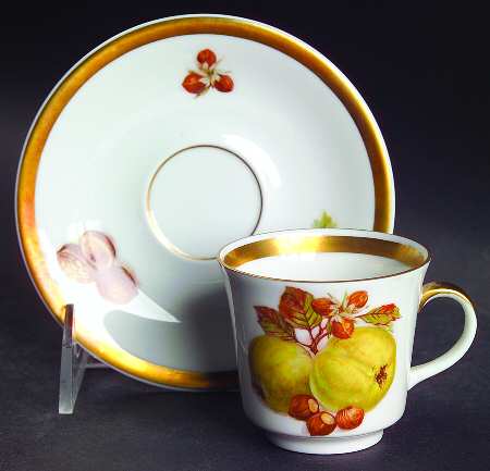Harvest Footed Demitasse Cup & Saucer Set