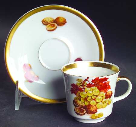 Harvest Footed Demitasse Cup & Saucer Set