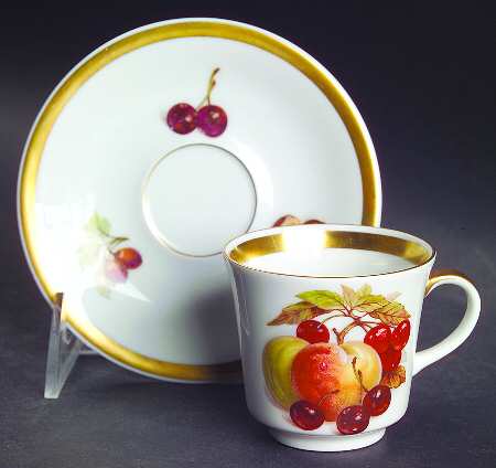 Harvest Footed Demitasse Cup & Saucer Set