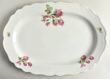 Moss Rose 17" Oval Serving Platter by Jaeger