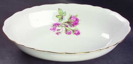Moss Rose 10" Oval Vegetable Bowl