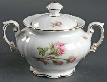 Moss Rose Sugar Bowl & Lid