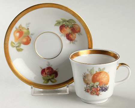 Orchard Footed Demitasse Cup & Saucer Set