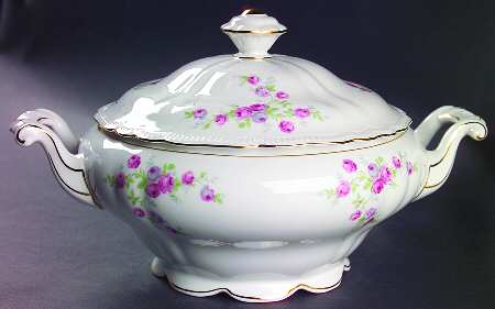 Rambler Rose Round Covered Vegetable by Jaeger
