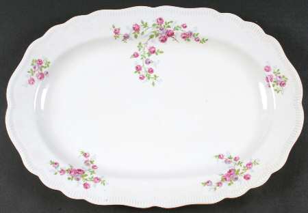 Rambler Rose 15" Oval Serving Platter