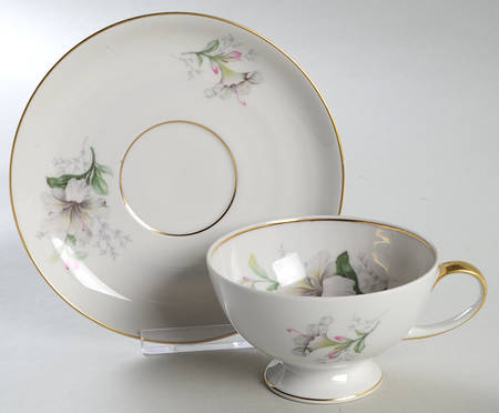 Rhododendron Footed Cup & Saucer Set