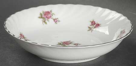 Rosemarie (Swirl Edge, Platinum Trim) Fruit/Dessert (Sauce) Bowl by Jaeger