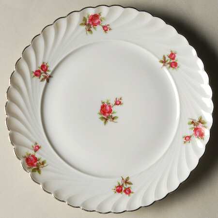 Rosemarie (Swirl Edge, Platinum Trim) Bread & Butter Plate