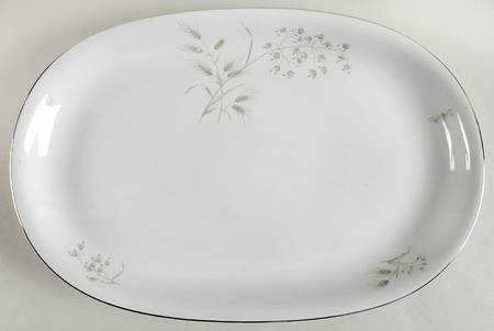Silver Wheat 14" Oval Serving Platter