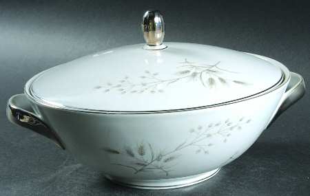 Silver Wheat Round Covered Vegetable by Jaeger