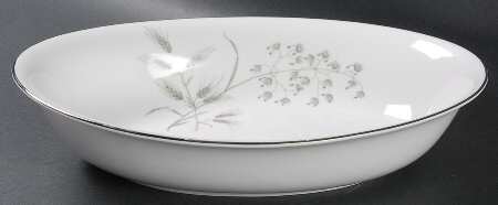 Silver Wheat 10" Oval Vegetable Bowl by Jaeger