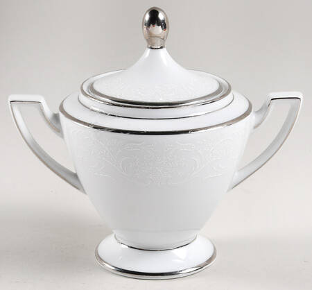 White Chantilly Sugar Bowl & Lid
