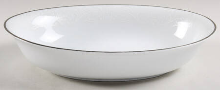 White Chantilly 10" Oval Vegetable Bowl