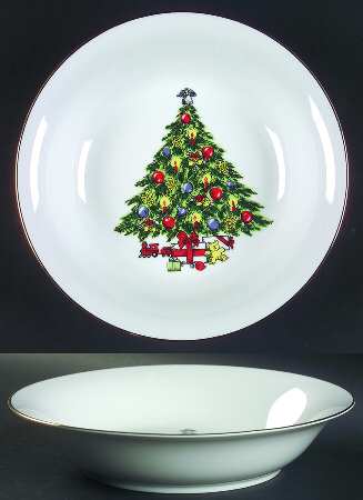 Christmas Treasure 9" Round Vegetable Bowl