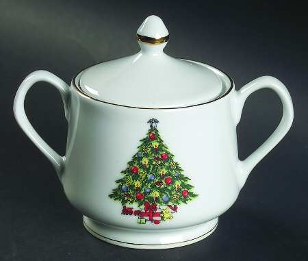 Christmas Treasure Sugar Bowl & Lid