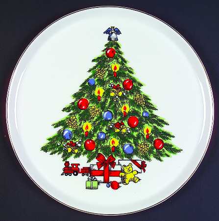 Christmas Treasure Cake Plate