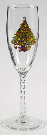 Christmas Treasure Glassware Champagne Flute