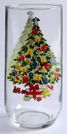 Christmas Treasure Glassware Tall Tumbler