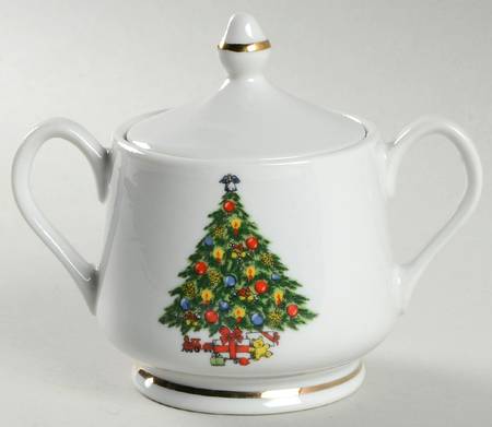 Christmas Treasure Sugar Bowl & Lid