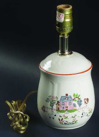 Country Home Electric Lamp No Shade
