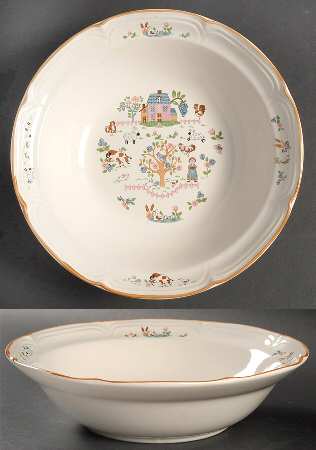 Country Home 9" Round Vegetable Bowl