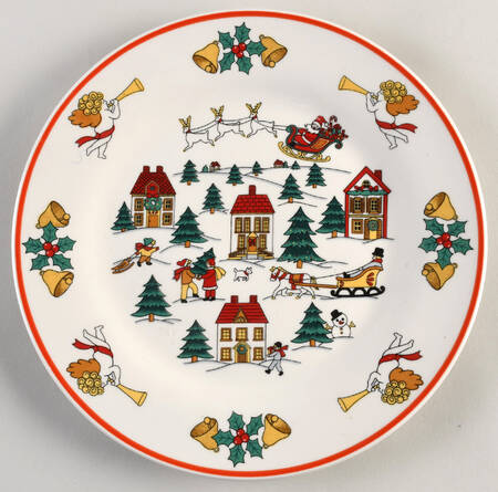 The Joy of Christmas (Smooth, Red Trim) Dinner Plate