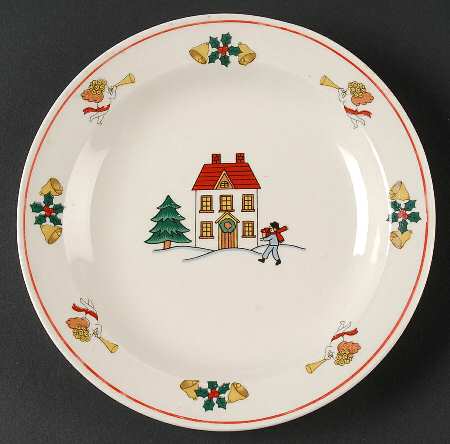 The Joy of Christmas (Smooth, Red Trim) Bread & Butter Plate