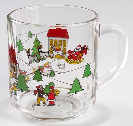 The Joy of Christmas (Smooth, Red Trim) Glassware Mug