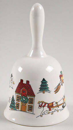 Joy of Christmas (Scalloped, Red Trim) Bell