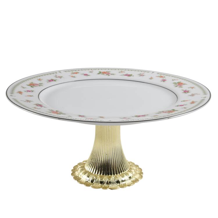 Abingdon Cake Stand with 4"-5" Metal Pedestal  Hc