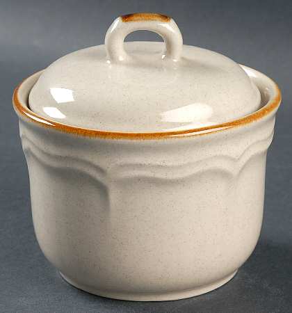 COUNTRY ALMOND Sugar Bowl & Lid