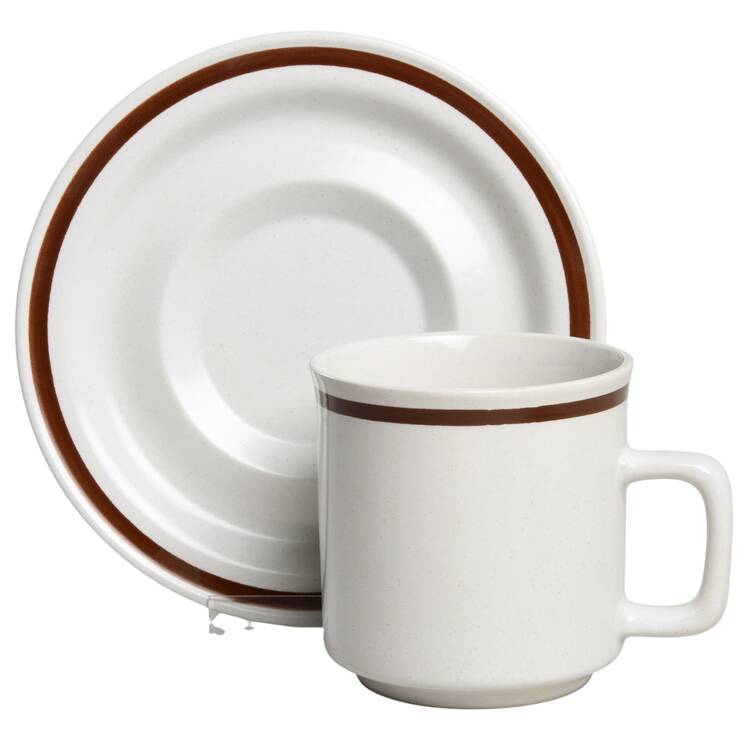 Autumn Gold Flat Cup & Saucer Set