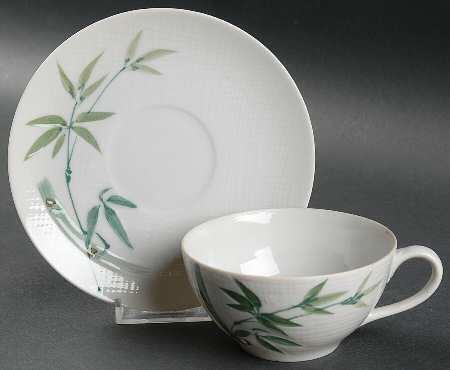 Bamboo Flat Cup & Saucer Set