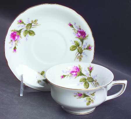 Bella Rose Footed Cup & Saucer Set