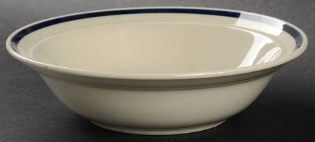 Blue Buttons Rim Cereal Bowl
