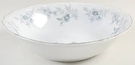 Blue Dawn (Platinum Trim) 9" Round Vegetable Bowl