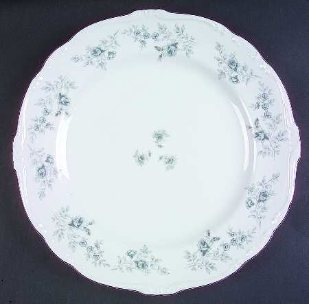 Blue Dawn (Platinum Trim) 12" Chop Plate (Round Platter)