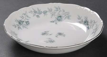 Blue Dawn (Platinum Trim) Fruit/Dessert (Sauce) Bowl